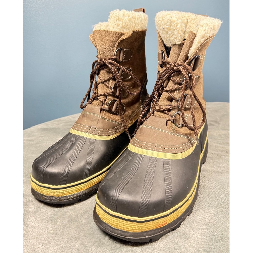Northside Caribou Duck Boots Mens 13 Brown Waterproof Leather Winter Snow